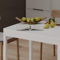 Masă pentru bucătărie MobiCasa Armstrong 90/180x70 Alb/Alb imaginea #6 — magazin online Desire.md