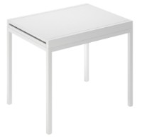 Masă pentru bucătărie MobiCasa Armstrong 90/180x70 Alb/Alb imaginea #1 — magazin online Desire.md