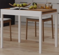 Masă pentru bucătărie MobiCasa Armstrong 90/180x70 Ewok/Alb imaginea #1 — magazin online Desire.md