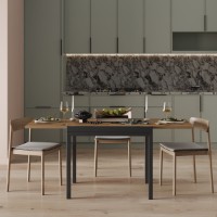 Masă pentru bucătărie MobiCasa Armstrong 90/180x70 Ewok/Grafit imaginea #6 — magazin online Desire.md