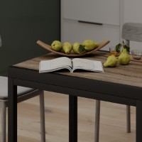 Masă pentru bucătărie MobiCasa Armstrong 90/180x70 Vintage Oxide/Negru imaginea #2 — magazin online Desire.md