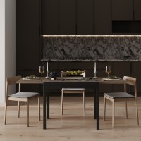 Masă pentru bucătărie MobiCasa Armstrong 90/180x70 Vintage Oxide/Negru imaginea #4 — magazin online Desire.md