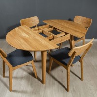 Обеденный стол MobiCasa Geneva 90/120x90 Natur Wax фото №6 — интернет-магазин Desire.md