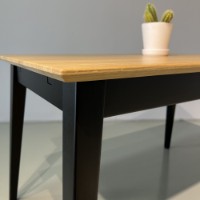 Masă pentru bucătărie MobiCasa Oslo 120/200x80  Natural Wax/Venge  imaginea #7 — magazin online Desire.md