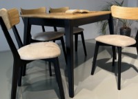 Masă pentru bucătărie MobiCasa Oslo 120/200x80  Natural Wax/Venge  imaginea #6 — magazin online Desire.md