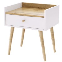 Noptieră MobiCasa 1 Asgard 50x55x40 Kraft Gold/Alb imaginea #1 — magazin online Desire.md