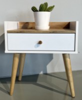 Noptieră MobiCasa 1 Asgard 50x55x40 Kraft Gold/Alb imaginea #2 — magazin online Desire.md