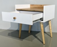 Noptieră MobiCasa 1 Asgard 50x55x40 Kraft Gold/Alb imaginea #3 — magazin online Desire.md