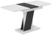 Masă pentru bucătărie MobiCasa Lendi 140/180x80 Alb/Grafit imaginea #1 — magazin online Desire.md