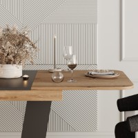 Masă pentru bucătărie MobiCasa Vendi 140/180x80 Ewok/Grafit imaginea #2 — magazin online Desire.md