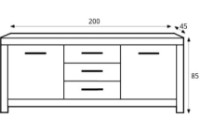 Комод Gerbor German 2D3S Stirling Oak фото №5 — интернет-магазин Desire.md