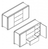 Комод Gerbor Ski 2D3S Нимфя Альба/Дуб Aппалачи фото №2 — интернет-магазин Desire.md