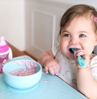 Bol din silicon Chicco Easy Bowl Blue imaginea #2 — magazin online Desire.md