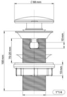 Ventil pentru lavoare Wirquin Quick-Clack (30950182) imaginea #2 — magazin online Desire.md