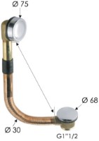 Сифон для ванны Remer Click-Clack (96CC) фото №2 — интернет-магазин Desire.md