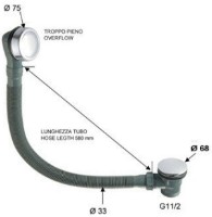 Сифон для ванны Remer Click-Clack (96PCC) фото №2 — интернет-магазин Desire.md