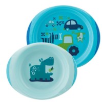 Набор тарелок Chicco Easy Feeding 12m+ Blue