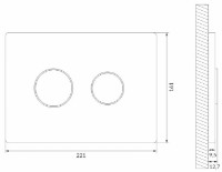 Placă de comandă Cersanit Accento Circle Black (S97-053) imaginea #2 — magazin online Desire.md