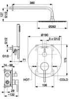 Душевой набор Armatura Moza (109673) фото №2 — интернет-магазин Desire.md