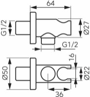 Душевой держатель F-Design FD8-602-33 фото №2 — интернет-магазин Desire.md