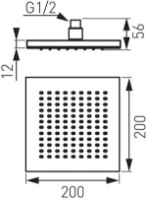 Душевая головка Ferro DSN02BL фото №2 — интернет-магазин Desire.md