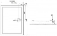 Cadița de duș Polimat Goliat White Square 120x90x14 (18591) imaginea #2 — magazin online Desire.md