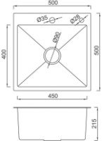 Кухонная мойка Gappo GS5050-3 фото №5 — интернет-магазин Desire.md