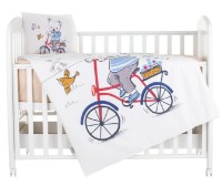 Детское постельное белье Chipolino Bear & Bicycle 5pcs (SPCET502404) фото №2 — интернет-магазин Desire.md