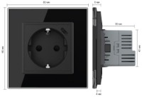 Розетка Livolo VL-C7FCTF16A.UC18W-2BP фото №4 — интернет-магазин Desire.md