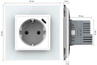Розетка Livolo VL-C7FCTF16A.UC18W-2WP фото №4 — интернет-магазин Desire.md