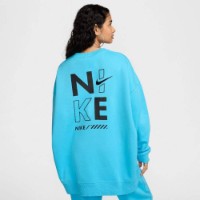 Женская толстовка Nike W Nsw Oversized Fleece Crew-Neck Sweatshirt Baltic Blue, s.S фото №2 — интернет-магазин Desire.md