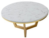 Журнальный столик Moda Life Gloria Small Coffee Table White/Gold фото №1 — интернет-магазин Desire.md