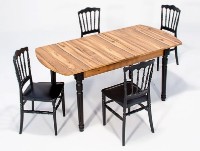 Set masă și scaune Moda Life Sofia 160x75x90cm + 4 Chair Miray Black imaginea #2 — magazin online Desire.md