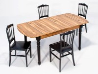 Set masă și scaune Moda Life Sofia 160x75x90cm + 4 Chair Miray Black imaginea #4 — magazin online Desire.md