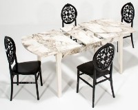 Set masă și scaune Moda Life Sofia 160x75x90cm + 4 Chair Venüs Black imaginea #3 — magazin online Desire.md