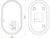 Зеркало для ванной Dubiel Vitrum Cafe 60x100 Led (01536) фото №5 — интернет-магазин Desire.md