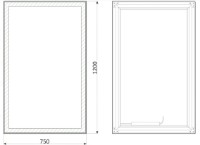 Зеркало для ванной Dubiel Vitrum Logan Black 75x120 Led (10383) фото №5 — интернет-магазин Desire.md