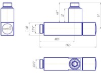 Robinet pentru uscător de prosoape Mario Angular Square G1/2 2pcs imaginea #2 — magazin online Desire.md