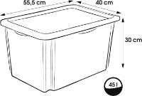 Container pentru jucării Keeeper Bambi Transparent (12239001) 45L imaginea #3 — magazin online Desire.md