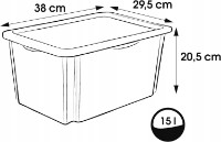 Контейнер для игрушек Keeeper Bambi Transparent (12236001)15L фото №2 — интернет-магазин Desire.md