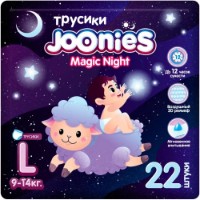 Scutece-chiloți Joonies Magic Nights L 9-14kg 22pcs (856106)
