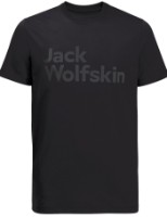 Мужская футболка Jack Wolfskin Essential Logo T M Black, s.XL (18095916000) фото №1 — интернет-магазин Desire.md