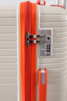 Set de valize CCS 5239 Set White/Orange imaginea #2 — magazin online Desire.md
