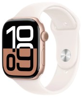Смарт-часы Apple Watch Series 10 GPS 46mm Rose Gold Aluminium Case with Light Blush Sport Band M/L (MWWU3) фото №2 — интернет-магазин Desire.md