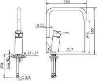 Смеситель для кухни Oras Optima 2733F фото №2 — интернет-магазин Desire.md