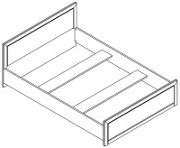 Кровать BRW Koen (LOZ/90x200) Wenge