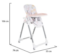 Стульчик для кормления Cangaroo Bueno Pink фото №9 — интернет-магазин Desire.md