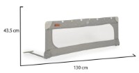 Bariera de siguranță pentru pătuț Moni Linen 130cm Grey imaginea #3 — magazin online Desire.md