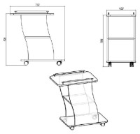 Măsuţă cafea Компанит Вена Nimfeia Alb imaginea #2 — magazin online Desire.md