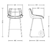Scaun de bar Новый стиль Nicole Hoker CFS LB Black (BOX-2) PL 12 imaginea #2 — magazin online Desire.md